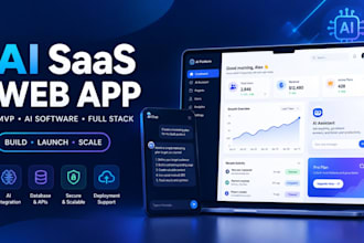 build ai saas web app saas mvp ai saas website development ai software developer