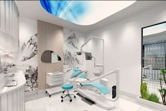 do 3d medical center, hospital, diagnostic center design and 3d realistic render