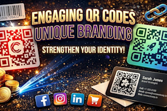 do design custom qr code with logo, branded qr code and barcode