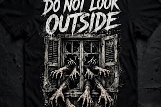 a design horror scary creepy t shirt design