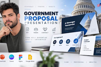 design government proposal, tender presentation, rfp pitch deck