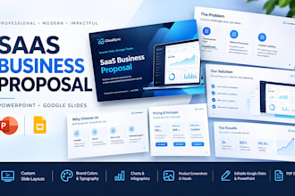 design powerpoint presentation template google slides for saas business proposal