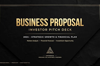 design luxury business proposal and sponsorship proposal deck