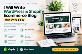 write wordpress shopify ecommerce blog that drive sales