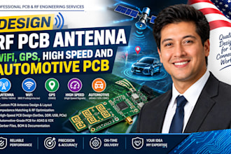 design rf pcb antenna, wifi, gps, high speed and automotive pcb