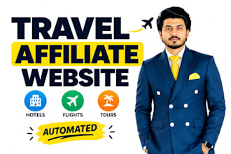 create an automated travel affiliate website for passive income