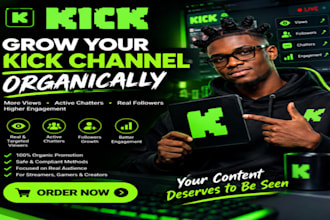 promote your kick channel and grow your followers