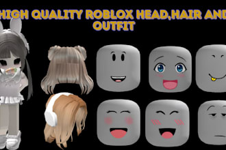 create roblox dynamic head, ugc accessories, hair and outfit assets
