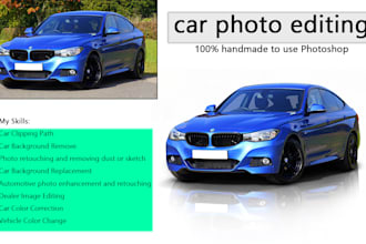 do car photo editing and automotive image background change