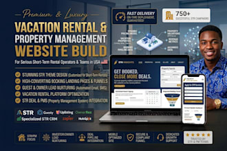 build vacation rental website short term rental  property management website