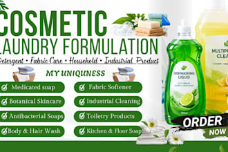 formulate laundry detergent, cleaning products and household products