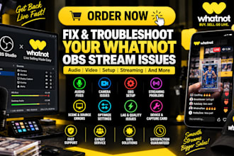 fix and troubleshoot your whatnot obs stream issues