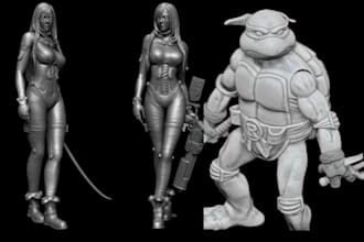 sculpt a custom 3d action figures 3d miniature toys and statues for 3d printing
