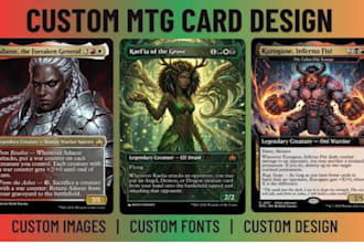 design custom mtg cards, magic the gathering, tcg, commander edh
