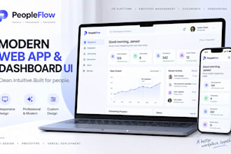 design a modern web app dashboard and responsive UI