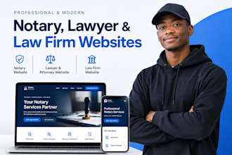 build notary website, notary landing page, lawyer and law firm website
