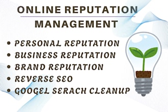 manage online reputation with ORM, reverse SEO and optimization