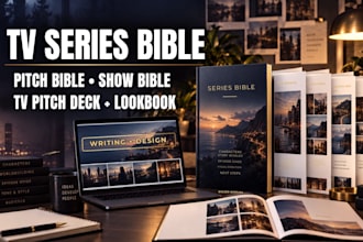 create your TV series bible, pitch bible, show bible, TV pitch deck and lookbook