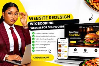 design wix website redesign wix booking restaurant website for online ordering