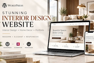 build a stunning interior design and home decor website wordpress website