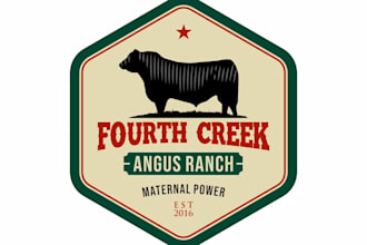 do cow farm agriculture logo design 24 hours