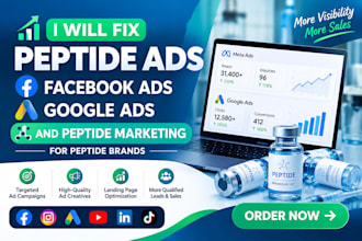 fix peptide ads facebook ads google ads and peptide marketing for peptide