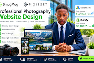 design a professional smugmug or pixieset photography website