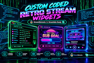 code custom retro arcade chatbox and stream widgets for stream elements