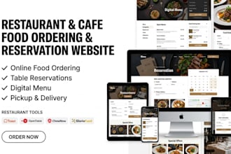 design a restaurant, cafe, food ordering and reservation website