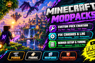 build a custom minecraft modpack, optimize neoforge, server setup, modpack fix