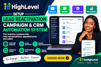 setup gohighlevel lead reactivation campaign crm sales funnel automation system