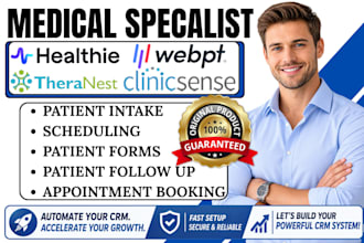 setup theranset  healthie clinisense webpt patient  intake  appointment booking