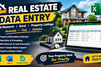 provide accurate real estate data entry services