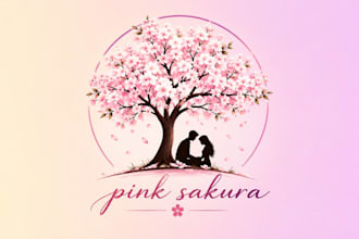 design a romantic floral wedding logo for your business