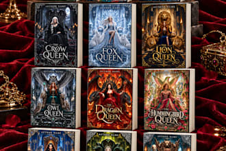 design an epic fantasy or romantasy book cover