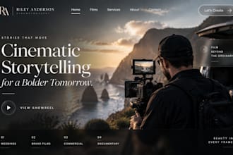 design squarespaces cinematographer website commercial reels wedding video site