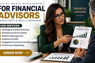 manage social media for financial advisors, consultant and wealth managers firms