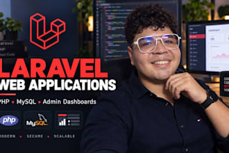 develop a custom laravel web application and admin dashboard