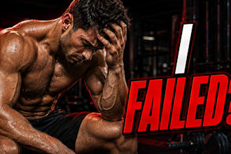 design fitness and gym youtube thumbnails with 3 concepts in 24hr