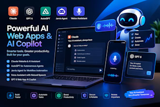 claude website autogpt jarvis agent voice assistant and gpt 6 web app ai copilot