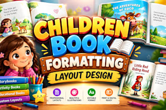 do children book formatting layout design ebook formatting and book design