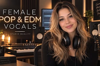 record professional female pop and edm vocals for your song