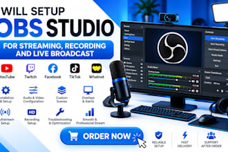 setup obs studio for streaming, recording and live broadcast