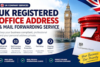 provide UK registered office and mail forwarding