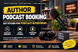 do podcast guest booking for authors podcast interview booking and podcast setup