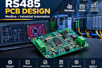 design rs485 transceiver pcb for modbus and industrial automation systems