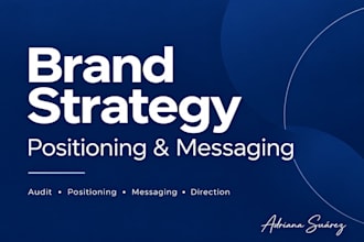clarify your brand positioning and messaging strategy