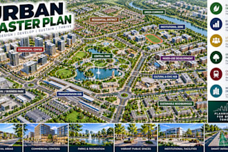 create professional urban planning master plans site development layouts