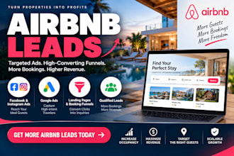 generate airbnb leads vacation rental ads google ads facebook ads booking funnel
