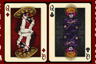 design custom playing cards, poker cards, card game, custom deck halloween cards